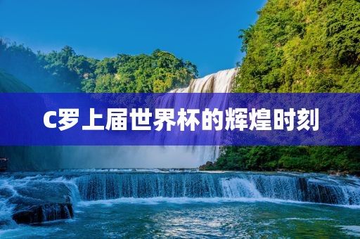 C罗上届世界杯的辉煌时刻