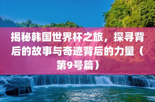揭秘韩国世界杯之旅，探寻背后的故事与奇迹背后的力量（第9号篇）