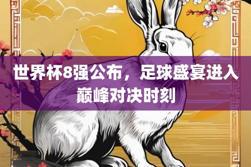 世界杯8强公布，足球盛宴进入巅峰对决时刻