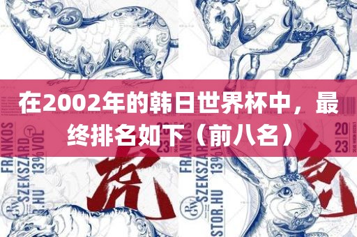 在2002年的韩日世界杯中，最终排名如下（前八名）