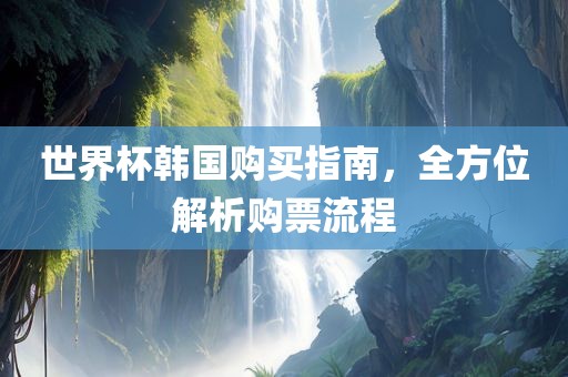 世界杯韩国购买指南，全方位解析购票流程