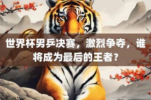 世界杯男乒决赛，激烈争夺，谁将成为最后的王者？