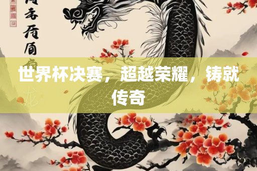 世界杯决赛，超越荣耀，铸就传奇