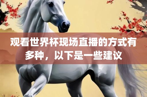 观看世界杯现场直播的方式有多种，以下是一些建议
