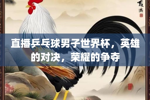 直播乒乓球男子世界杯，英雄的对决，荣耀的争夺