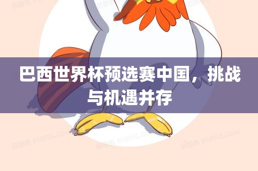 巴西世界杯预选赛中国，挑战与机遇并存
