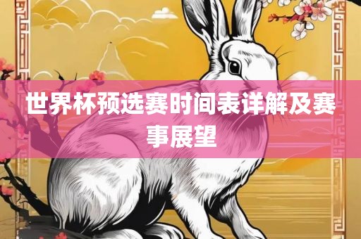 世界杯预选赛时间表详解及赛事展望