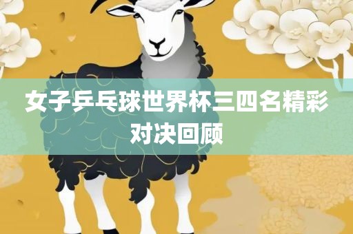 女子乒乓球世界杯三四名精彩对决回顾