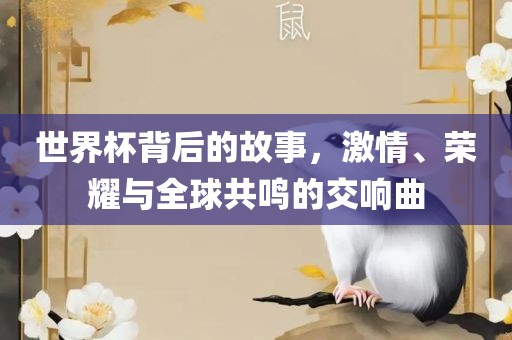 世界杯背后的故事，激情、荣耀与全球共鸣的交响曲