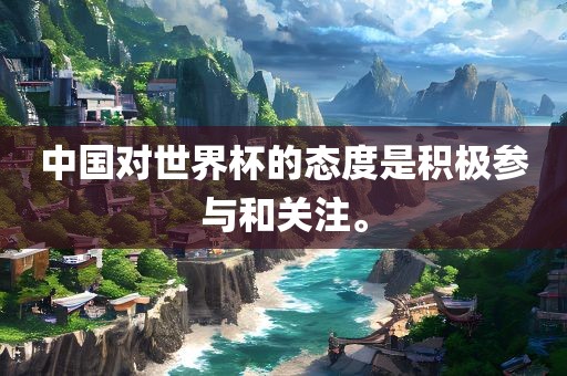 中国对世界杯的态度是积极参与和关注。
