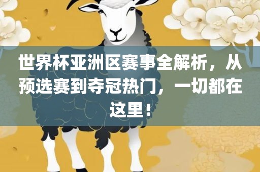 世界杯亚洲区赛事全解析，从预选赛到夺冠热门，一切都在这里！