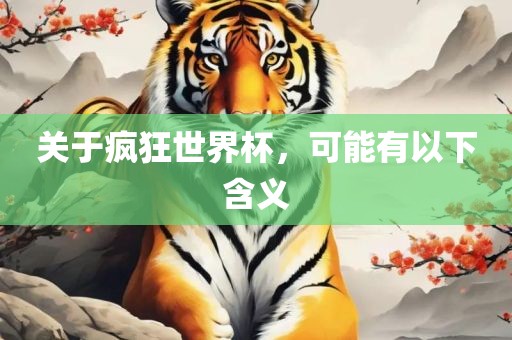 关于疯狂世界杯，可能有以下含义