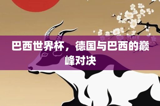 巴西世界杯，德国与巴西的巅峰对决