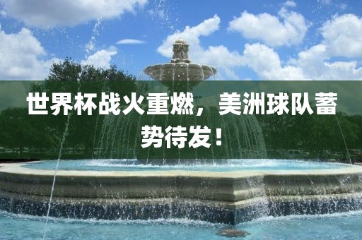 世界杯战火重燃，美洲球队蓄势待发！