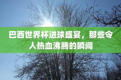 巴西世界杯进球盛宴，那些令人热血沸腾的瞬间