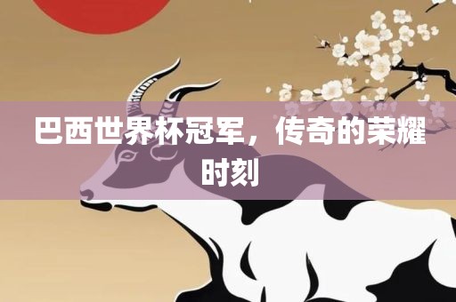 巴西世界杯冠军，传奇的荣耀时刻