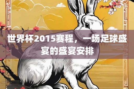 世界杯2015赛程，一场足球盛宴的盛宴安排