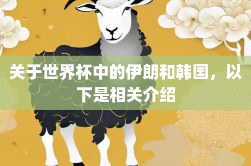 关于世界杯中的伊朗和韩国，以下是相关介绍