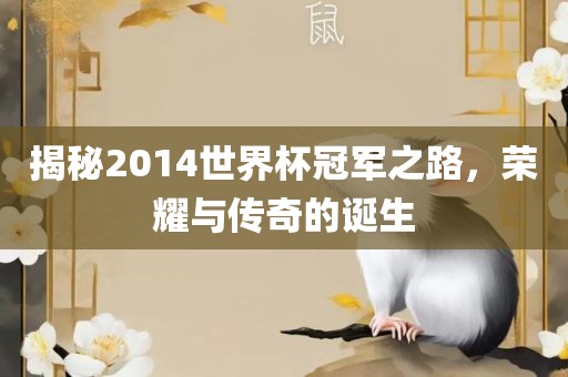 揭秘2014世界杯冠军之路，荣耀与传奇的诞生
