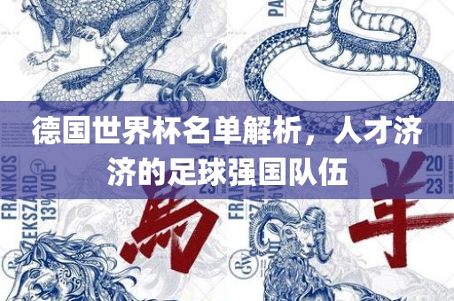 德国世界杯名单解析，人才济济的足球强国队伍