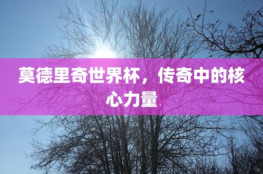 莫德里奇世界杯，传奇中的核心力量