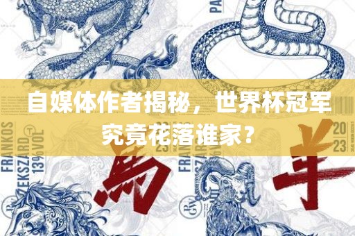 自媒体作者揭秘，世界杯冠军究竟花落谁家？
