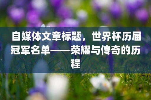 自媒体文章标题，世界杯历届冠军名单——荣耀与传奇的历程