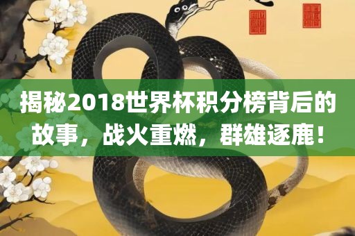 揭秘2018世界杯积分榜背后的故事，战火重燃，群雄逐鹿！