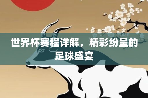 世界杯赛程详解，精彩纷呈的足球盛宴
