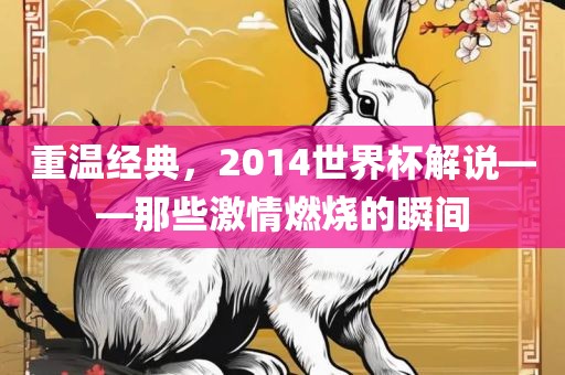 重温经典，2014世界杯解说——那些激情燃烧的瞬间