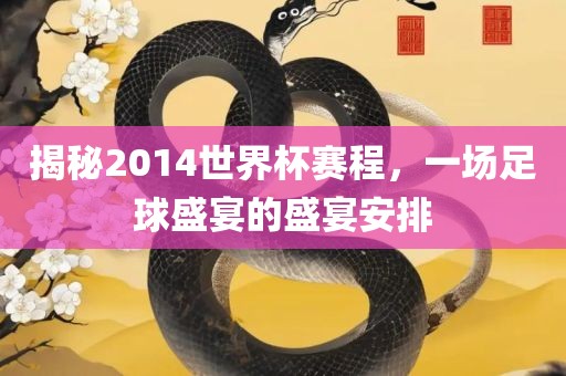 揭秘2014世界杯赛程，一场足球盛宴的盛宴安排