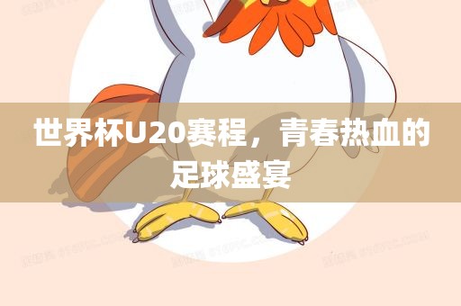 世界杯U20赛程，青春热血的足球盛宴