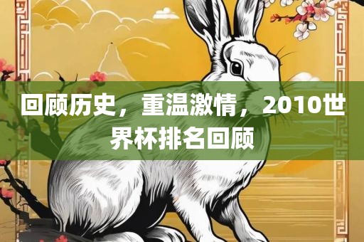 回顾历史，重温激情，2010世界杯排名回顾