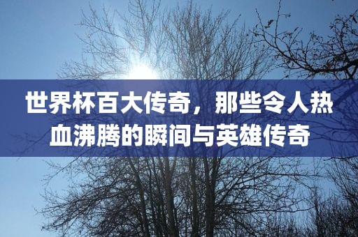 世界杯百大传奇，那些令人热血沸腾的瞬间与英雄传奇