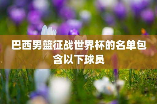 巴西男篮征战世界杯的名单包含以下球员