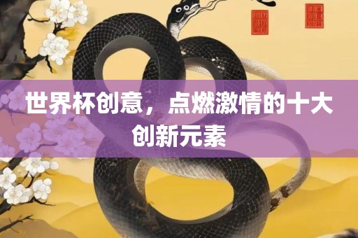 世界杯创意，点燃激情的十大创新元素