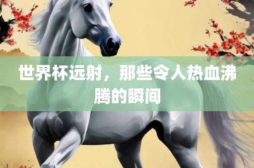 世界杯远射，那些令人热血沸腾的瞬间