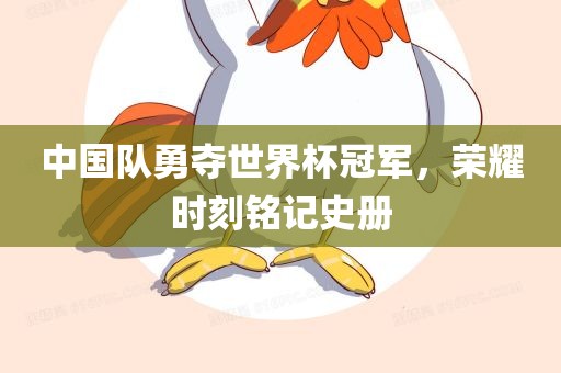 中国队勇夺世界杯冠军，荣耀时刻铭记史册