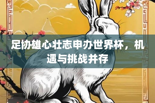 足协雄心壮志申办世界杯，机遇与挑战并存