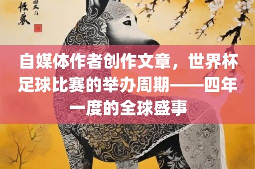 自媒体作者创作文章，世界杯足球比赛的举办周期——四年一度的全球盛事