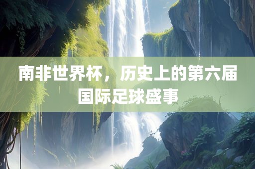 南非世界杯，历史上的第六届国际足球盛事