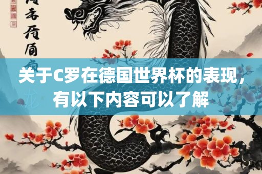 关于C罗在德国世界杯的表现，有以下内容可以了解