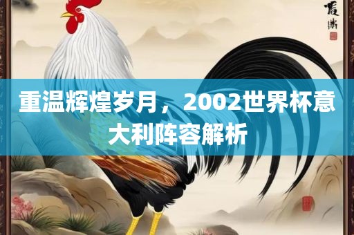 重温辉煌岁月，2002世界杯意大利阵容解析
