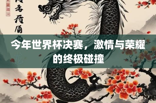 今年世界杯决赛，激情与荣耀的终极碰撞
