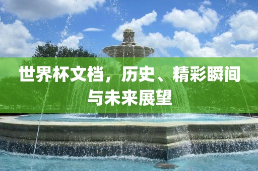 世界杯文档，历史、精彩瞬间与未来展望
