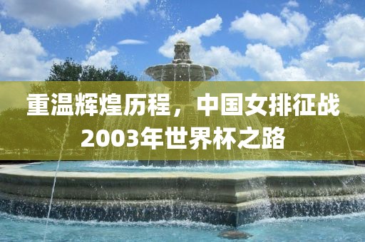 重温辉煌历程，中国女排征战2003年世界杯之路