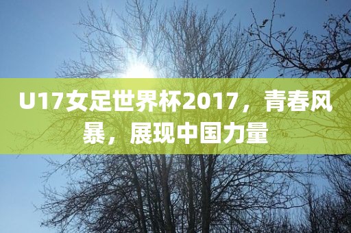 U17女足世界杯2017，青春风暴，展现中国力量