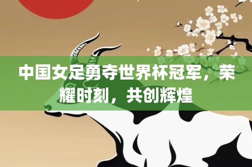 中国女足勇夺世界杯冠军，荣耀时刻，共创辉煌