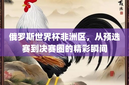 俄罗斯世界杯非洲区，从预选赛到决赛圈的精彩瞬间