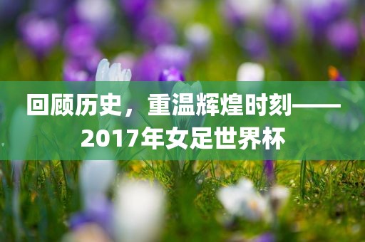 回顾历史，重温辉煌时刻——2017年女足世界杯